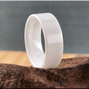 Polished White Ceramic ring - ceramic ring