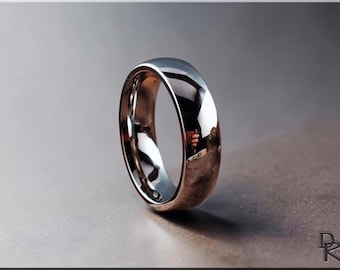 Bague bombée classique cobalt-chrome