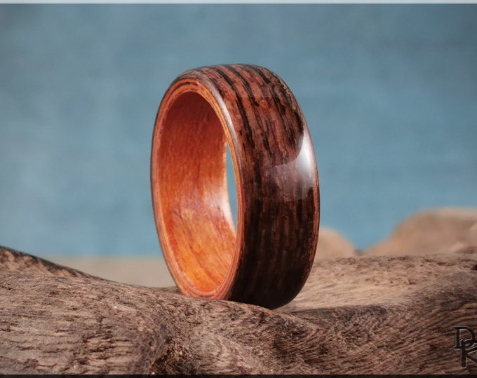 Dual Bentwood Ring - Louro Preto on Bentwood Spanish Cedar ring core - wood ring
