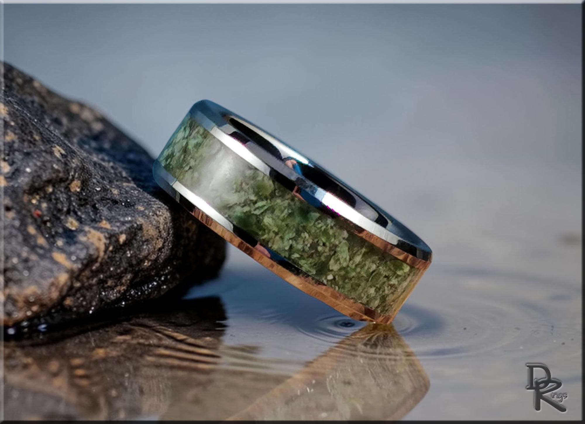 Tungsten Carbide Ring With Nephrite Jade Stone Inlay - Etsy