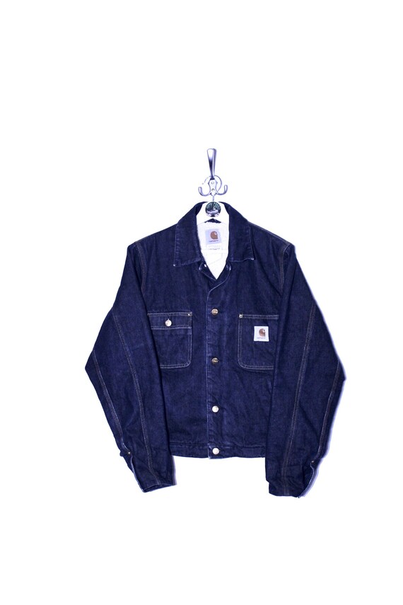 Vintage 90’s Carhartt Denim Trucker Jacket Fleece
