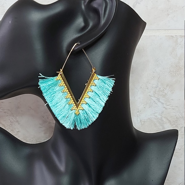 pampille earrings, ethnic boho earring