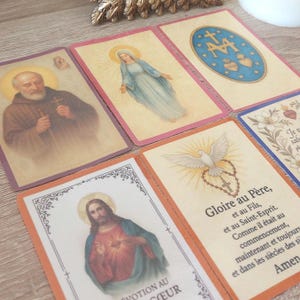 Carte prière catholique personnalisée – Verset biblique - image sainte – Dévotion religieuse  – Baptême, Communion, Mariage - image pieuse