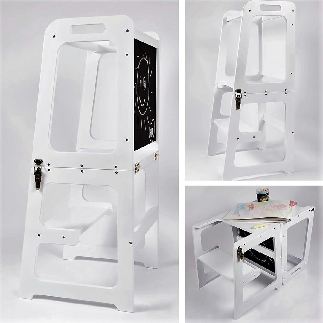 Kitchen Helper Tower Table and Chair All-in-one With - Etsy UK