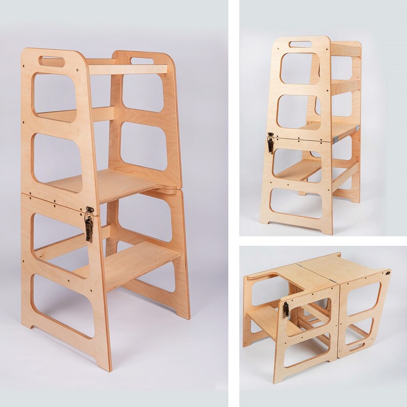 Foldable Kitchen Helper Table and Chair With Blackboard All Etsy