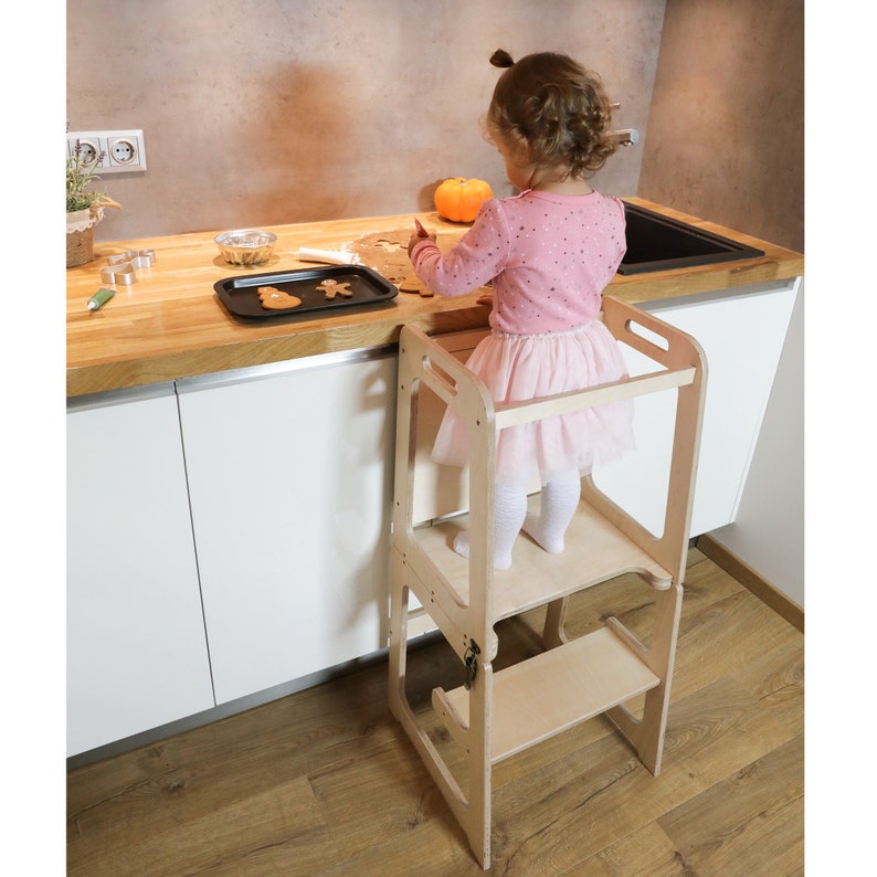 Kitchen Helper Tower Table and Chair Allinone With Etsy