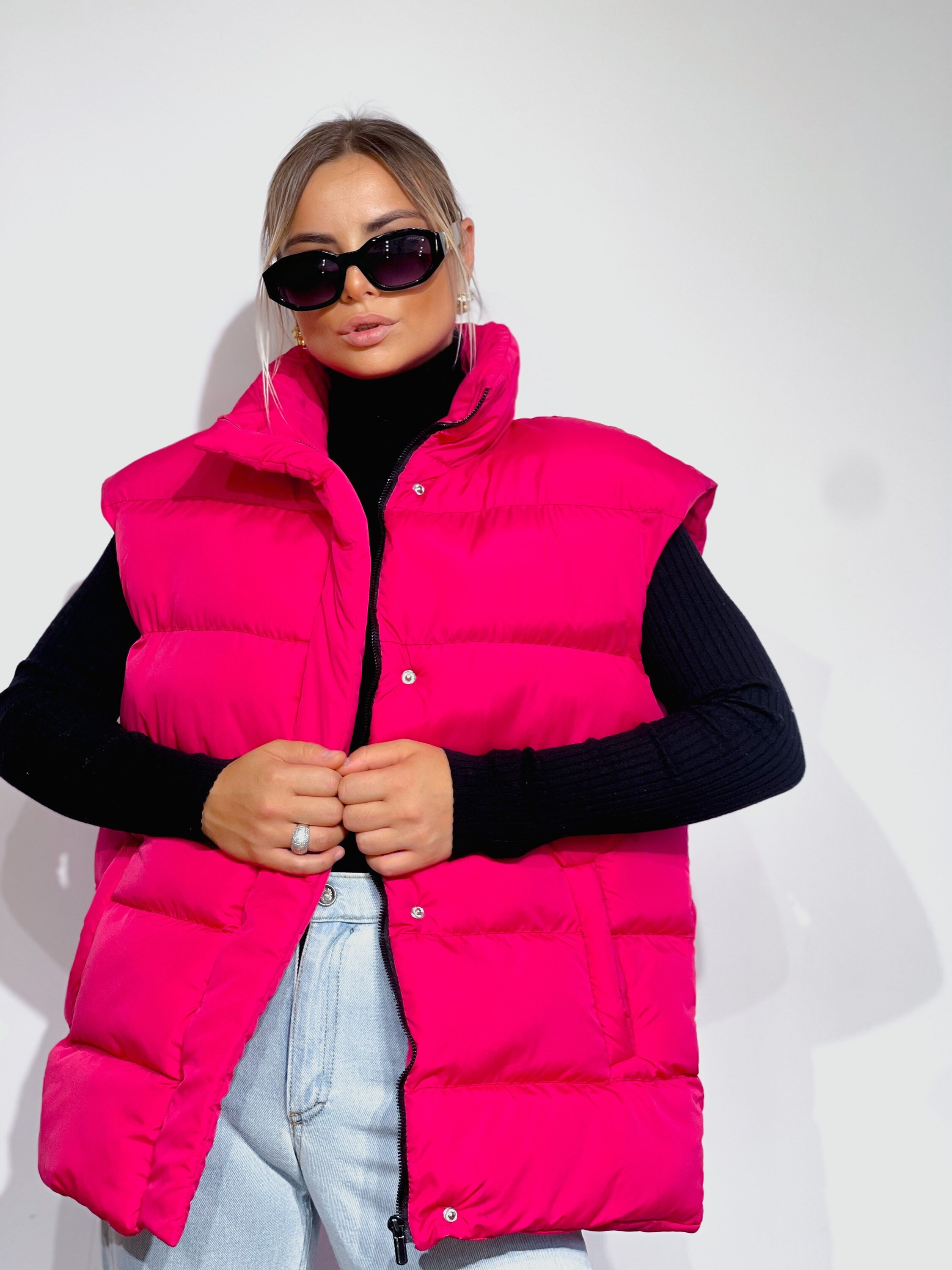 Puffer Vest Puffy Vest Vest Pink Vest Womens Vests Etsy