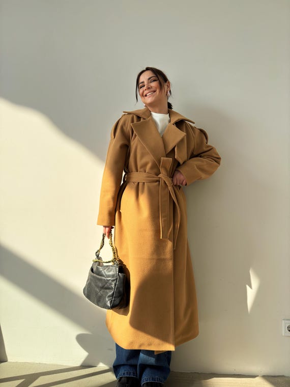 Beige Mantel Wollmantel Kombinieren Comma Wollmantel Beige 40 NEW