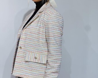 tweed jacket womens jacket tweed blazer white jacket cropped jacket clothing fashions elegant clothes outwear coat jacket