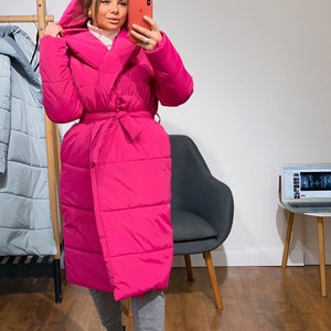 Oversized Puffer Jacket oversize parka thick puffa down coat jacket women oversized padded winter jacket winter parka belted coat