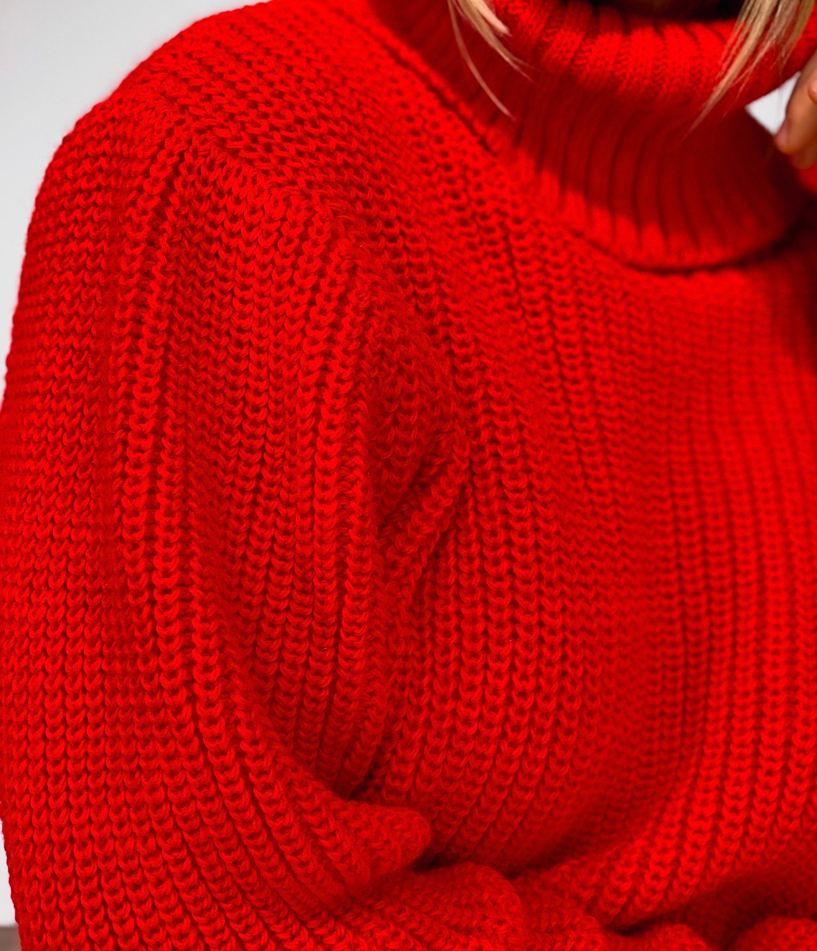 Red dress Knit dress for women Plus size knit dress Wool women Etsy