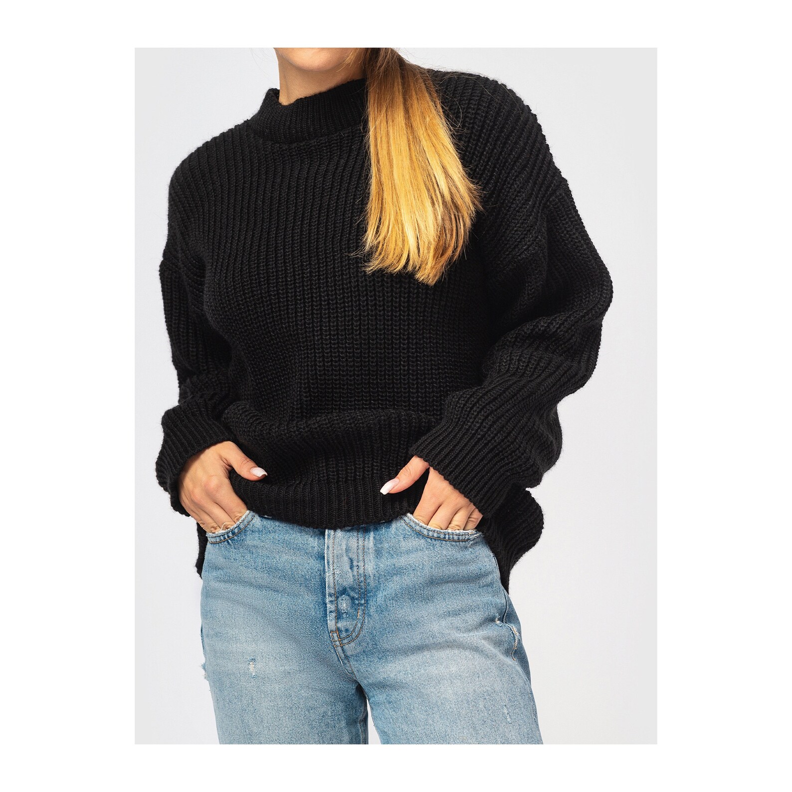 Sweaters for Women Black Sweater Women Sweater Oversized Etsy