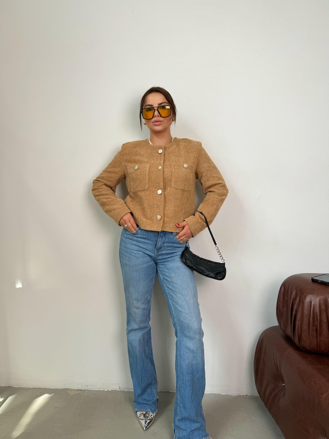 シェリエ　LOOP tweed jacket short coat キャメル il_1080xN.6217725738_6hgb.jpg
