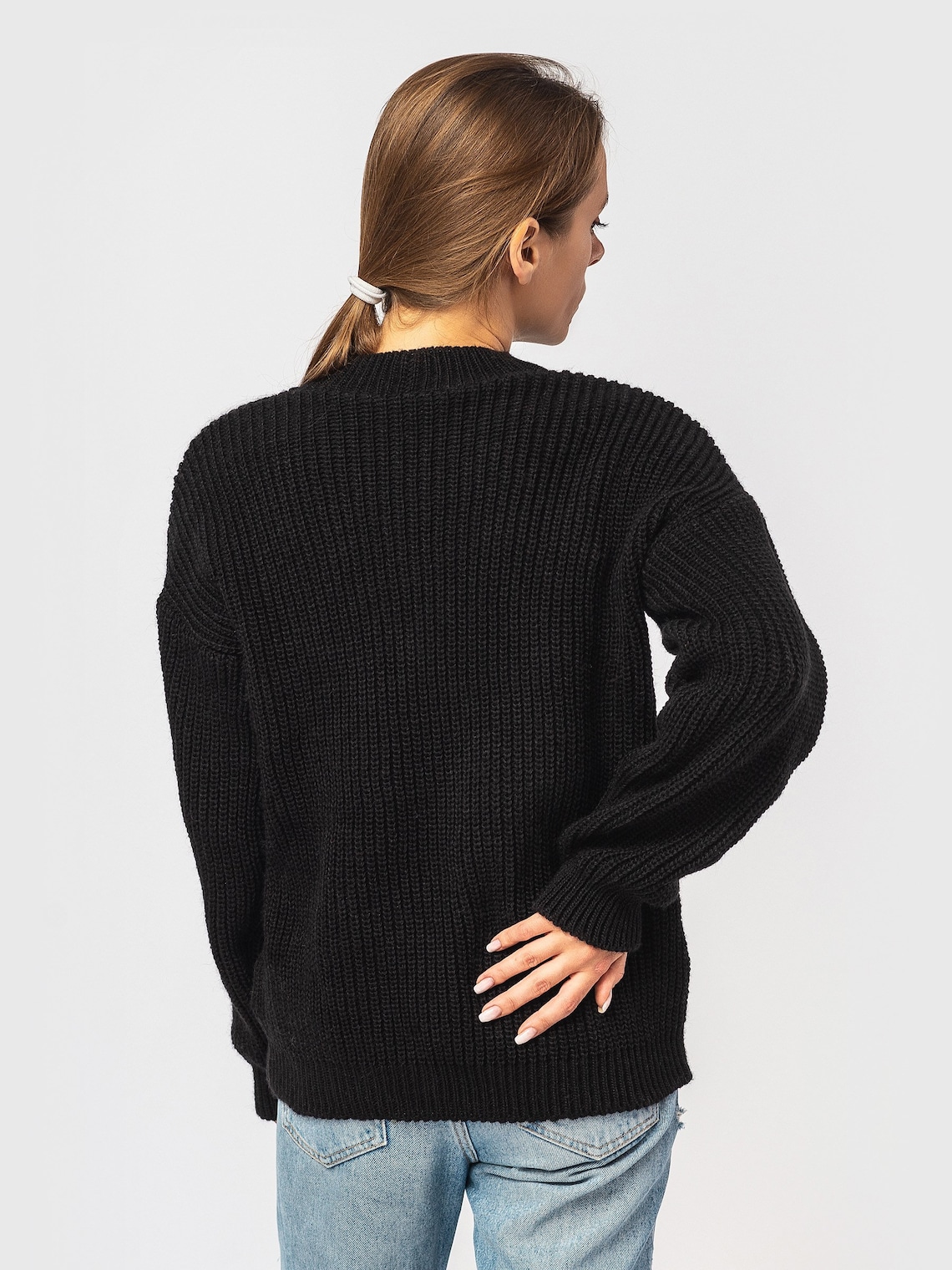 Sweaters for Women Black Sweater Women Sweater Oversized Etsy