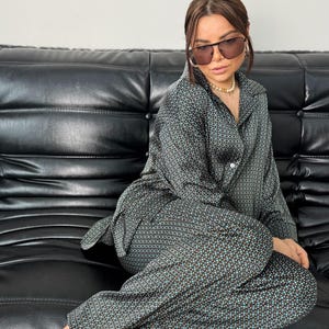 Women’s Silk Suit – Two Piece Set – Elegant Streetwear – Summer Outfit - Women Silk Suit - Women Silk Set