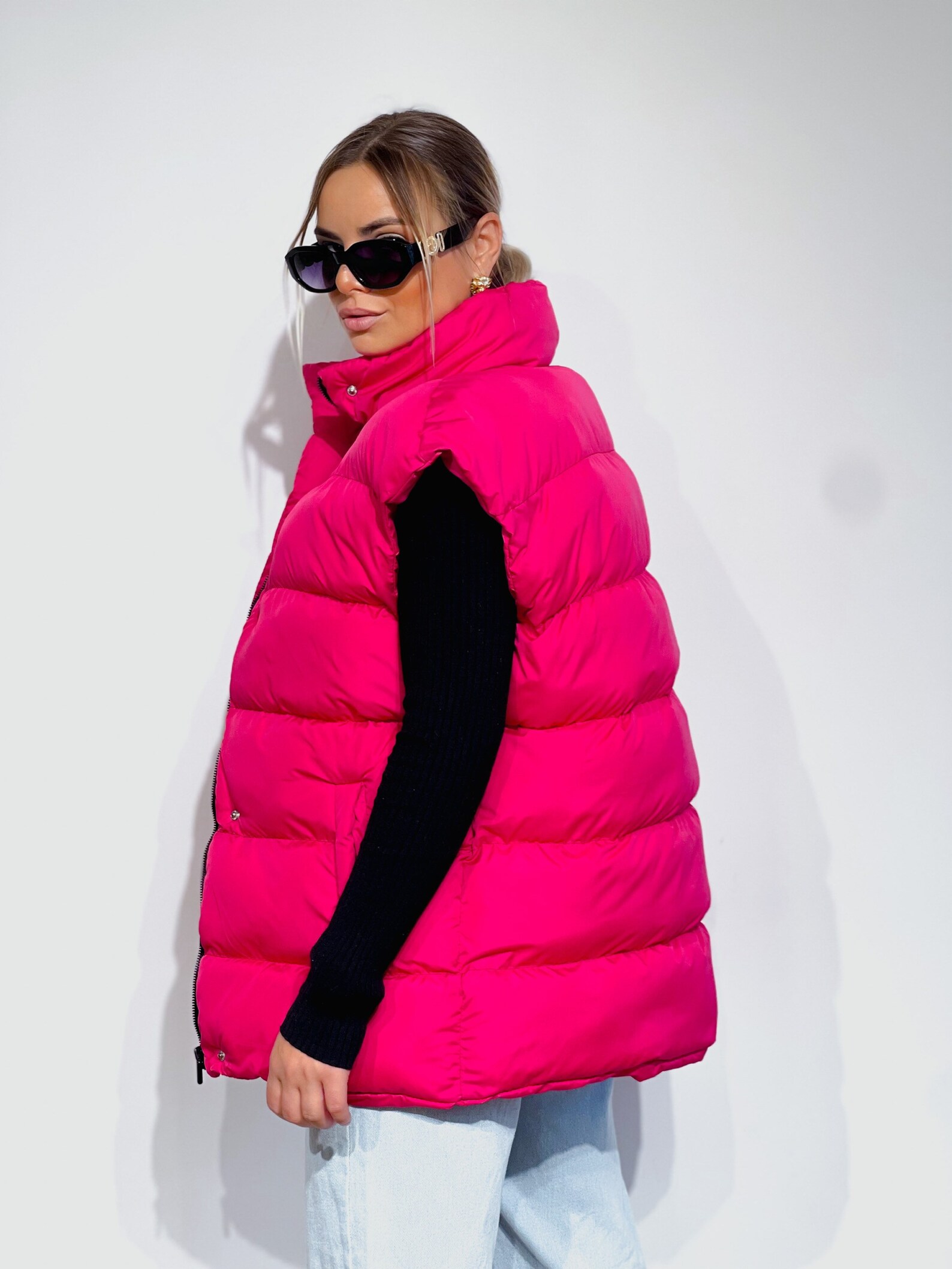 Puffer Vest Puffy Vest Vest Pink Vest Womens Vests Etsy