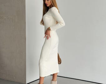 size 14 bodycon dresses Winter Stunner Midi Sweater Dress Women | Jumper Dress | Bodycon Sweater Dress main image 1