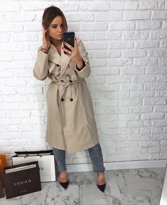 womens beige trench coat
