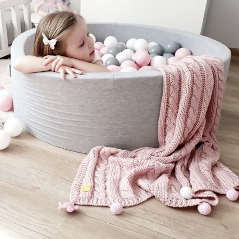 KiddyMoon Baby Foam Ball Pit Round 90x30cm 200300 Balls Etsy