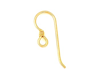 14/20 Gold Filled Ear Wires and Coil. (6 Pieces) Medical Grade Clutch. USA Made