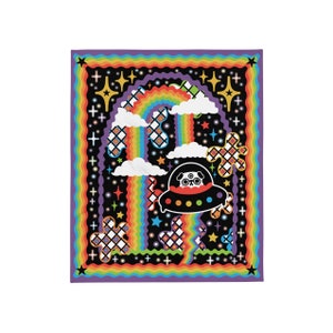 Space Pug Throw Blanket