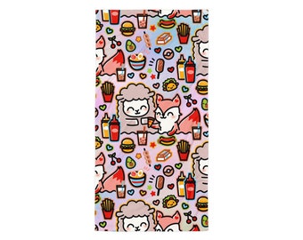 Toalla linda de oveja y zorro (30in x 60in )