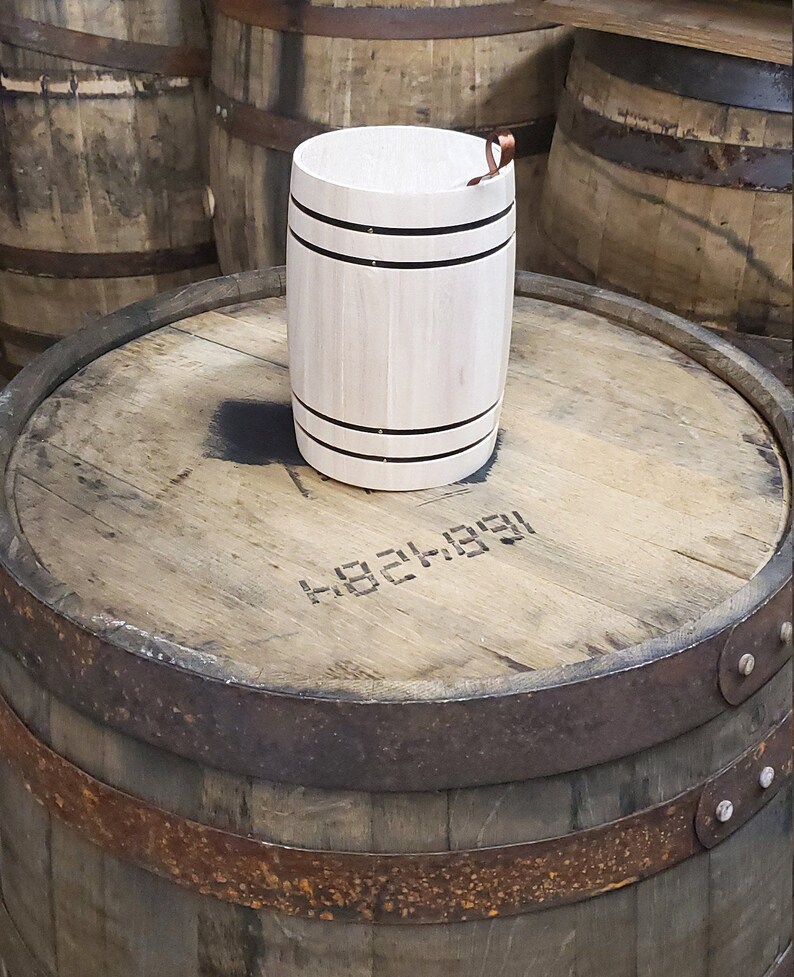 Small Wooden Storage Barrel with Lid Etsy