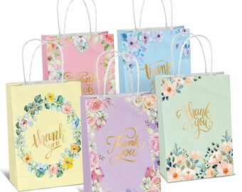 Shopping Bags with Handles Floral Arrangement with Abstract Ballerina Dance Themed Botanical Print Gift Bags Waterproof Eco-Friendly Sturdy Lightweight 13w x 16h 35cmx40cm Shopping Bags with Handles Floral Arrangement with Abstract Ballerina Dance Themed Botanical Print Gift Bags Waterproof Eco-Friendly Sturdy Lightweight 13w x 16h 35cmx40cm