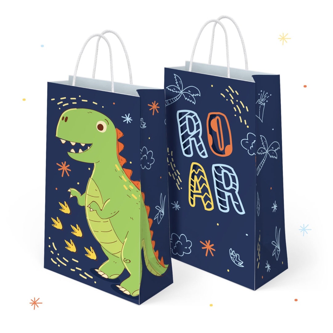 Dinosaur Goodie Bags With Handles 16 Pack - Etsy