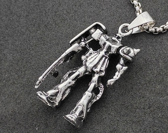 Mecha Robot Pendant Necklace: Futuristic Anime-Inspired Jewelry