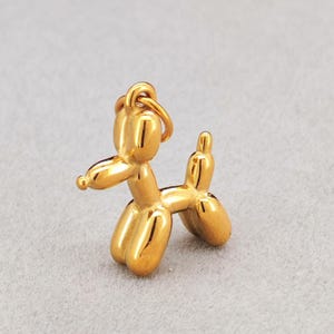 DIY Jewelry Supply Bubble Dog Pendant Stainless Steel 18K Gold Filled Charm