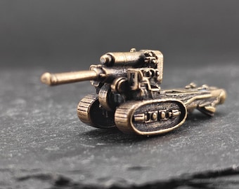 Mini Brass Stalin’s Hammer Artillery – Approx. 1/144 Scale Soviet Gun Diorama Accessory