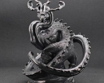 Solid Brass Dragon Figurine | Monster Style Desk Decor, Collectible Ornament, Handmade Brass Sculpture Gift