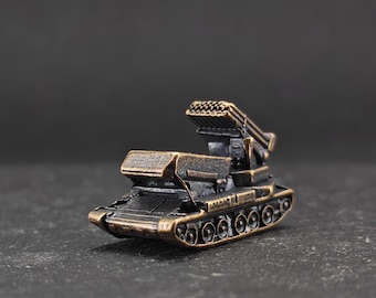 Brass Rocket Launcher Vehicle – Miniature Military Collectible