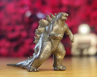 Gojira Brass Miniature Tabletop Titan, The Majestic Miniature, Behemoth Sculpture