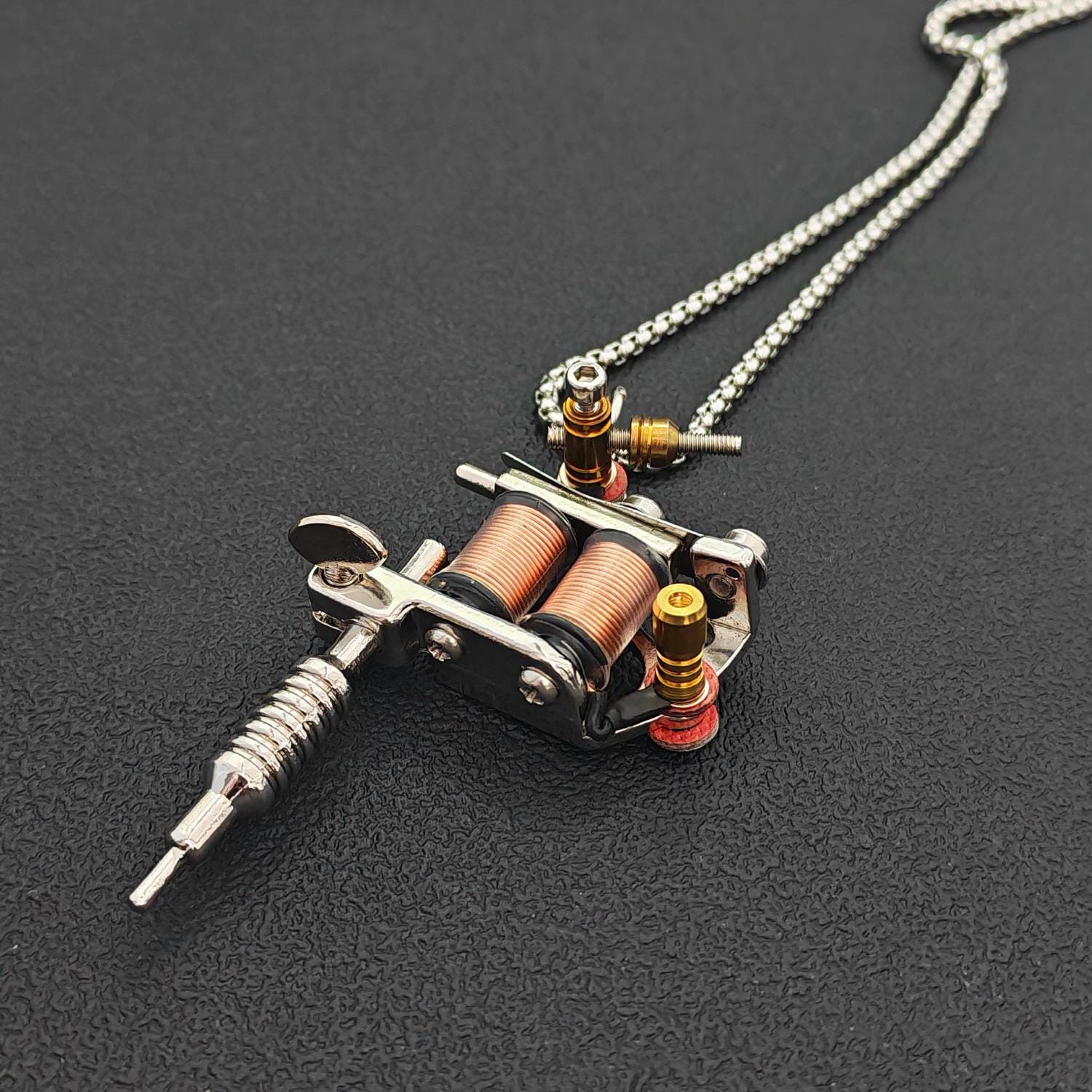 Mendel DA UOMO IN ACCIAIO INOX BIKER RAPPER HIP HOP Collana Con - Foto 4