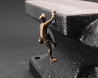 Brass Tiny Climber Figure – Micro World Diorama Accessory