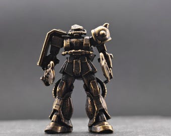 Brass Warhammer‑Inspired Heavy Invader – Micro World Legion Figure
