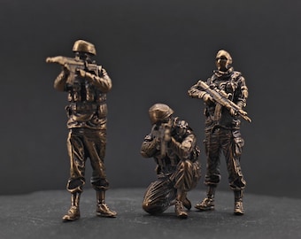 Figuritas modernas de latón de las Fuerzas Especiales de EE. UU. – Mini figuras de soldados