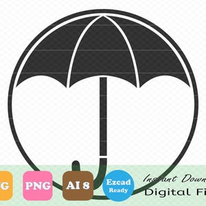Umbrella School, College, Faculty Academy  -SVG, PNG, AI8 (Ezcad Import Ready), Cricut File, Silhouette cut file, Instant Download-0090
