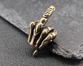 Brass Punk Keychain Accessory – Unique Mini Pendant