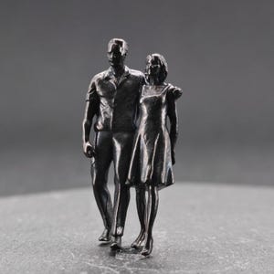 Handgefertigte romantische Paar Skulptur aus Bronze