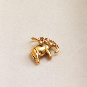 Elephant Charm in 18K Gold Filled Color Stainless Steel for DIY Jewelry Making