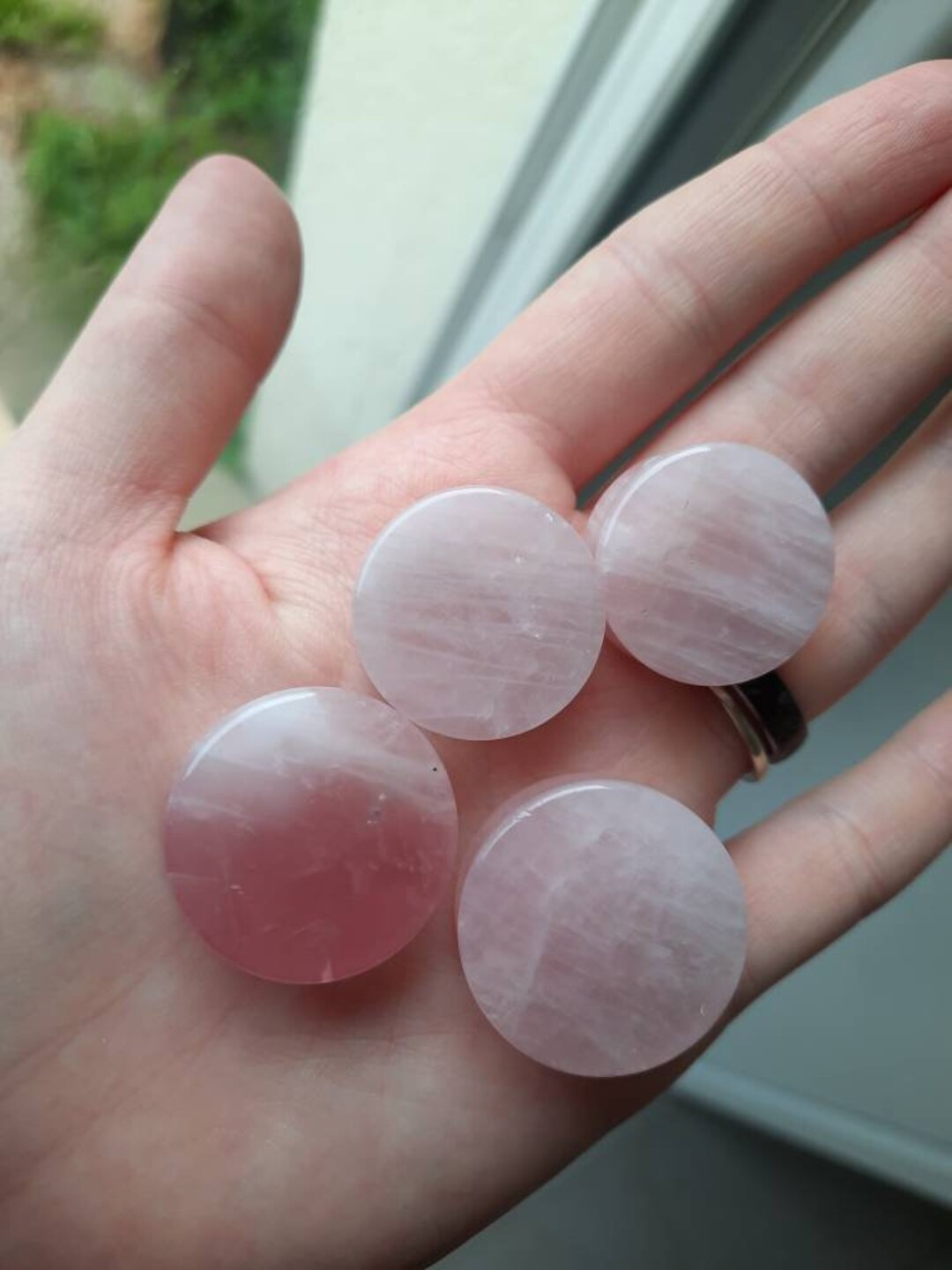 Rose Quartz Ear Spreaders Etsy Canada