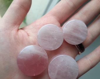 Rose quartz ear spacers 3mm - 38mm