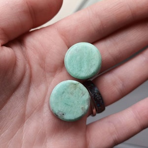 RARE Real emerald double flared plug - All sizes available - Very high quality