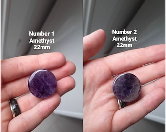 1 Amethyst plug double flared high quality Size 22MM