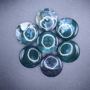 Moss agate double flared plugs for ears / Size 8mm to 30mm / Very good quality, low price
