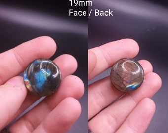 1 AAA Labradorite handmade stone plugs for ears. Little price, very good quality    19MM Size