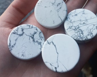 Ecarteurs en howlite blanche naturelle - belle qualité petit prix